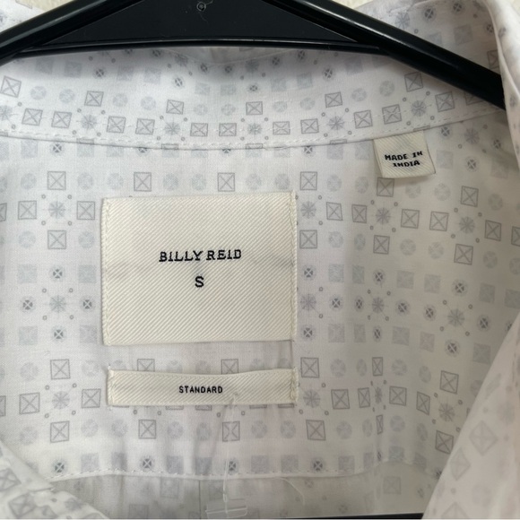 Billy Reid Button Down Long Sleeve Geometric Pattern Shirt - Picture 4 of 7